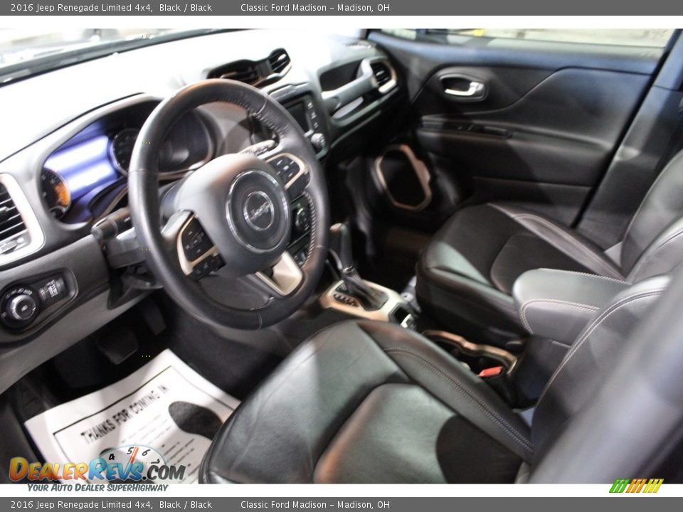 2016 Jeep Renegade Limited 4x4 Black / Black Photo #11