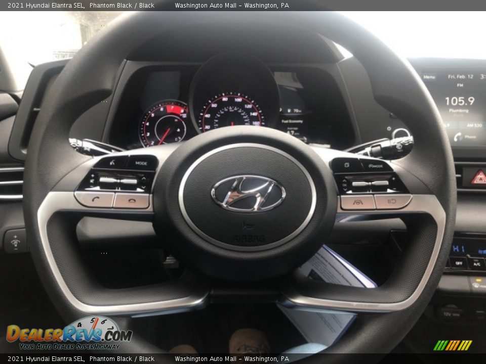 2021 Hyundai Elantra SEL Phantom Black / Black Photo #10