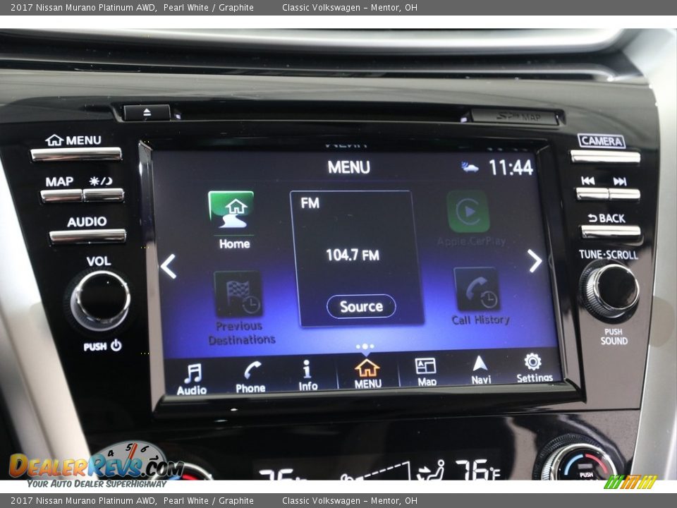 2017 Nissan Murano Platinum AWD Pearl White / Graphite Photo #11