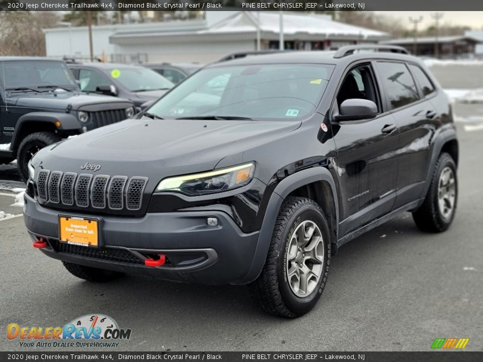 2020 Jeep Cherokee Trailhawk 4x4 Diamond Black Crystal Pearl / Black Photo #18