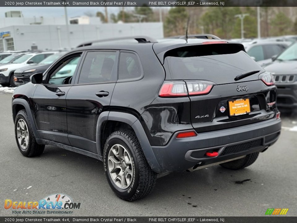 2020 Jeep Cherokee Trailhawk 4x4 Diamond Black Crystal Pearl / Black Photo #20