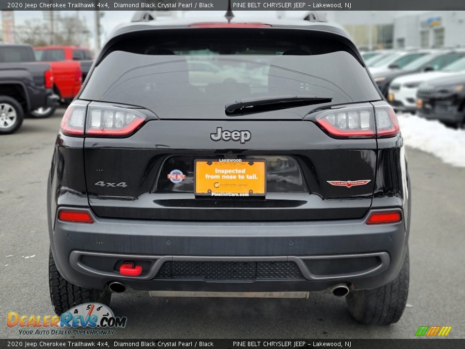 2020 Jeep Cherokee Trailhawk 4x4 Diamond Black Crystal Pearl / Black Photo #21