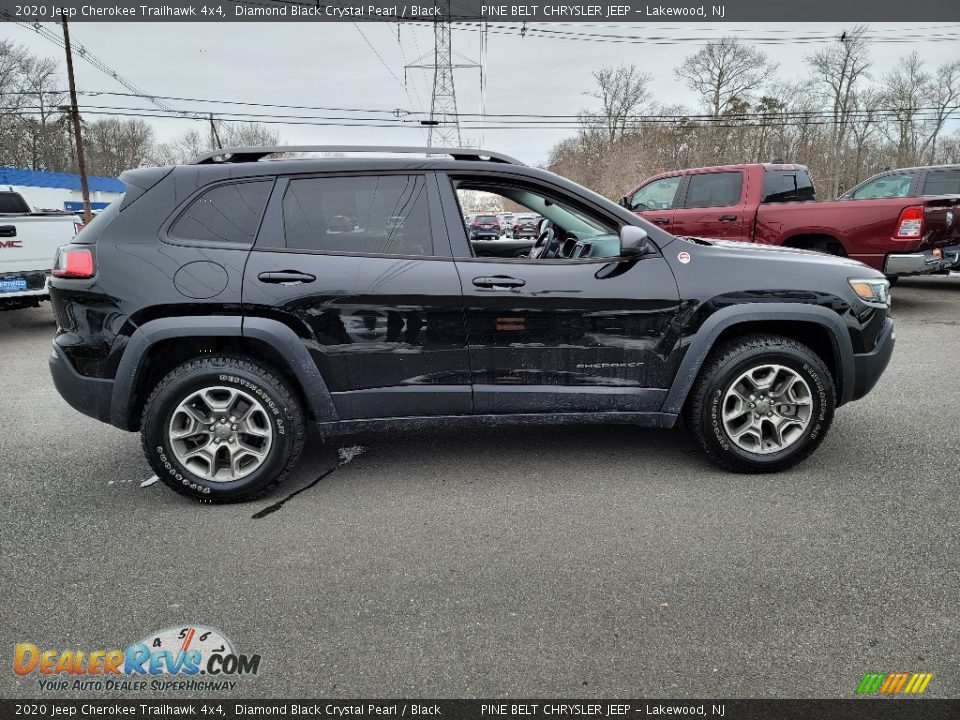 2020 Jeep Cherokee Trailhawk 4x4 Diamond Black Crystal Pearl / Black Photo #23