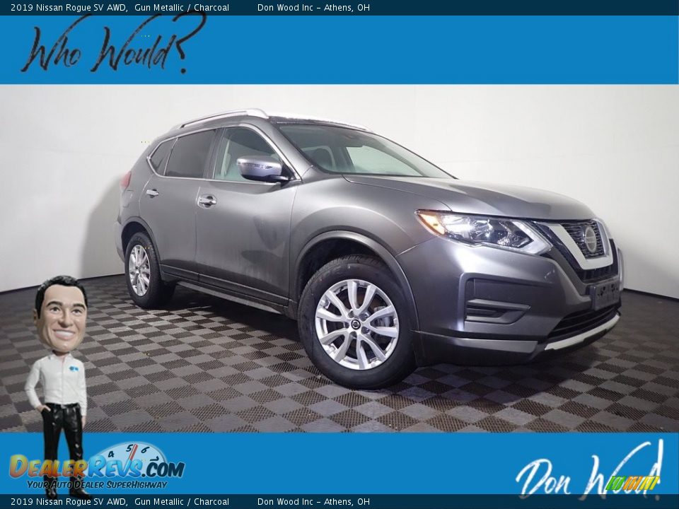2019 Nissan Rogue SV AWD Gun Metallic / Charcoal Photo #1