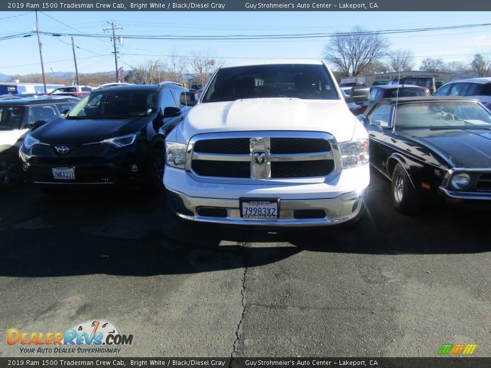 2019 Ram 1500 Tradesman Crew Cab Bright White / Black/Diesel Gray Photo #2