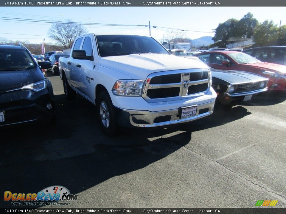 2019 Ram 1500 Tradesman Crew Cab Bright White / Black/Diesel Gray Photo #4