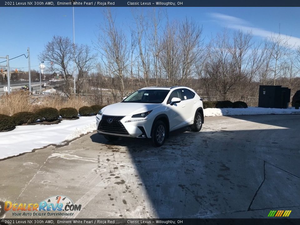 2021 Lexus NX 300h AWD Eminent White Pearl / Rioja Red Photo #1