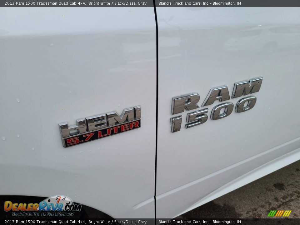 2013 Ram 1500 Tradesman Quad Cab 4x4 Bright White / Black/Diesel Gray Photo #3