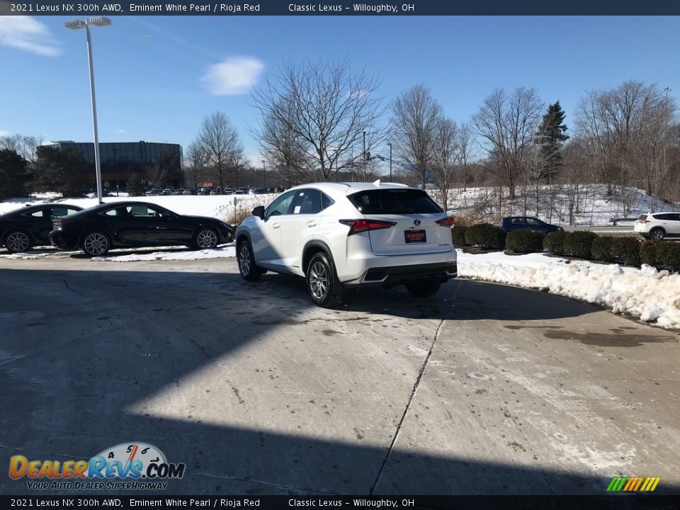 2021 Lexus NX 300h AWD Eminent White Pearl / Rioja Red Photo #4