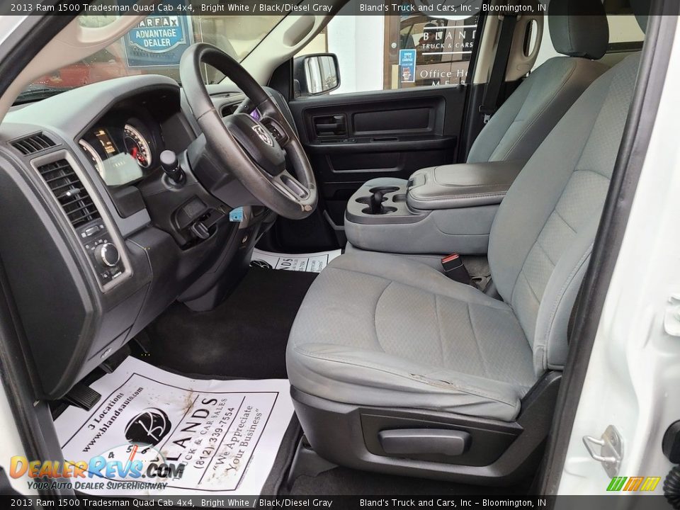 2013 Ram 1500 Tradesman Quad Cab 4x4 Bright White / Black/Diesel Gray Photo #7