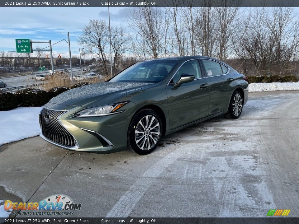 2021 Lexus ES 250 AWD Sunlit Green / Black Photo #1