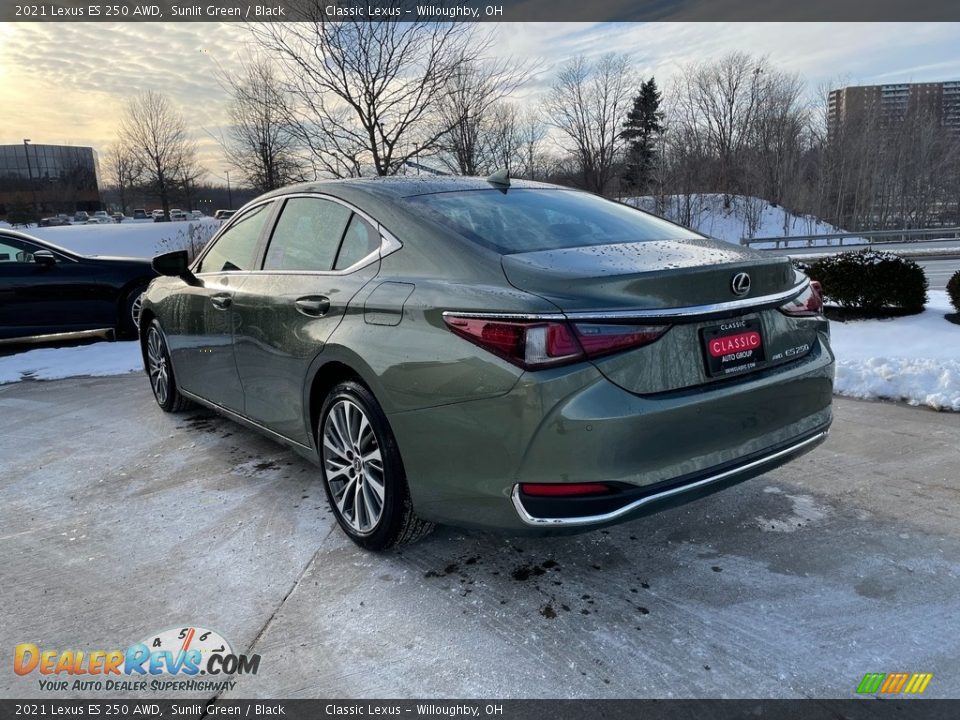 2021 Lexus ES 250 AWD Sunlit Green / Black Photo #4