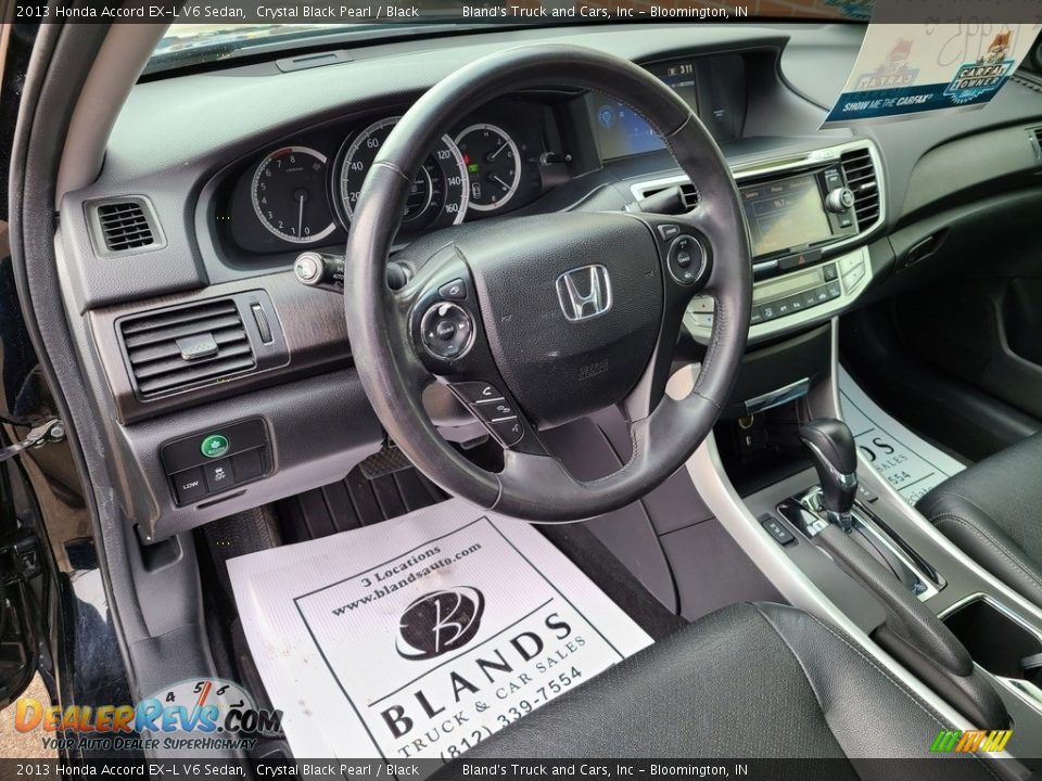 2013 Honda Accord EX-L V6 Sedan Crystal Black Pearl / Black Photo #10