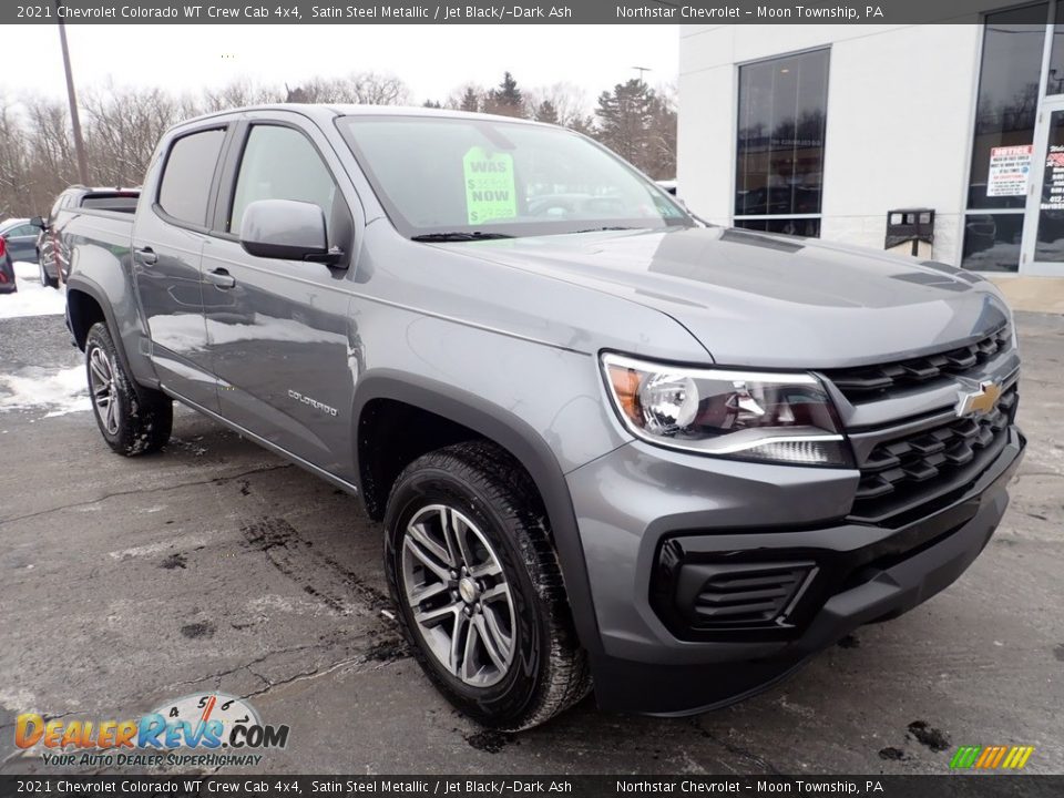 Satin Steel Metallic 2021 Chevrolet Colorado WT Crew Cab 4x4 Photo #7