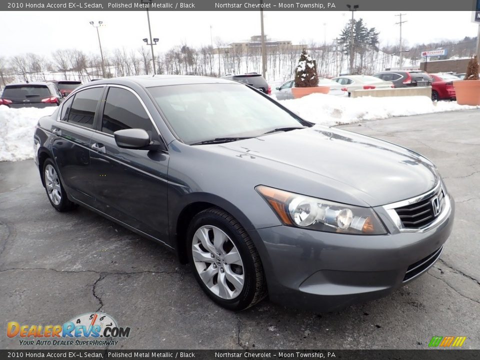 2010 Honda Accord EX-L Sedan Polished Metal Metallic / Black Photo #10