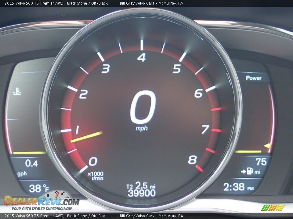 2015 Volvo S60 T5 Premier AWD Gauges Photo #25