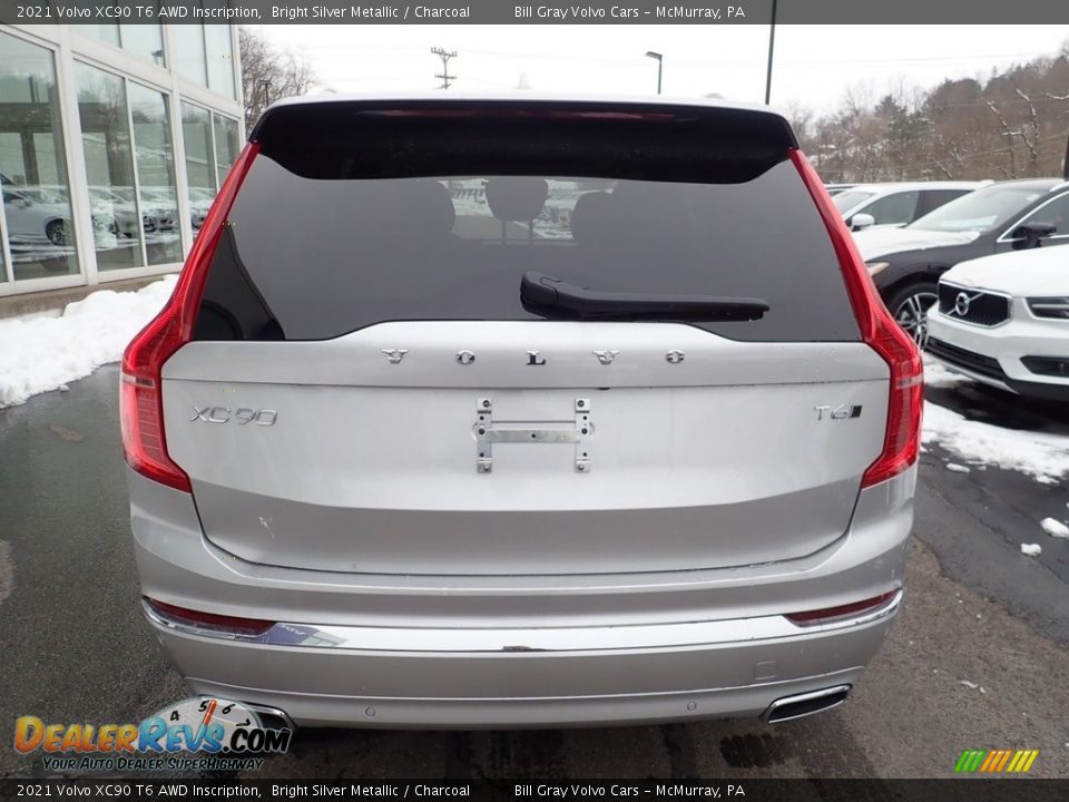 2021 Volvo XC90 T6 AWD Inscription Bright Silver Metallic / Charcoal Photo #3