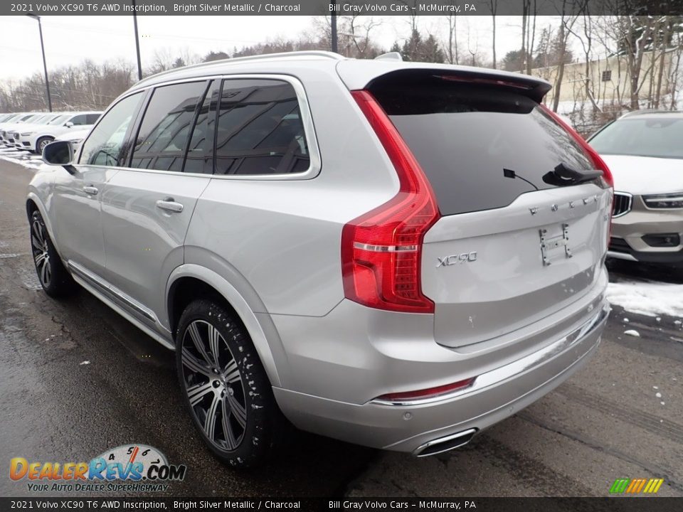 2021 Volvo XC90 T6 AWD Inscription Bright Silver Metallic / Charcoal Photo #4