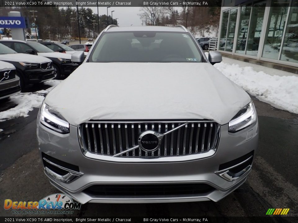 2021 Volvo XC90 T6 AWD Inscription Bright Silver Metallic / Charcoal Photo #6