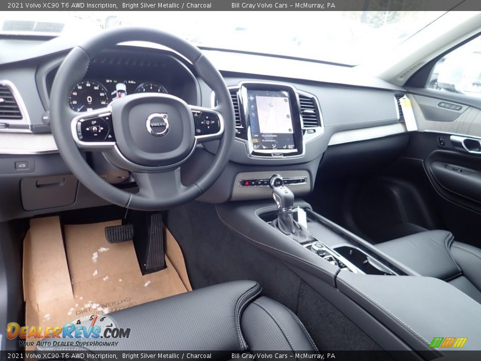 Charcoal Interior - 2021 Volvo XC90 T6 AWD Inscription Photo #10