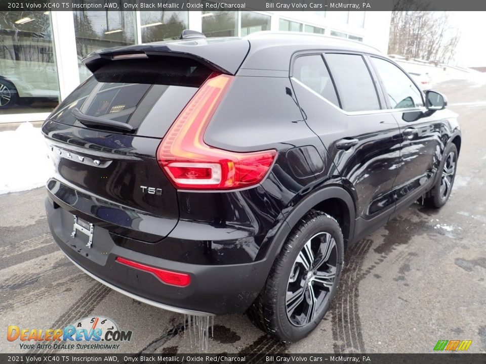 2021 Volvo XC40 T5 Inscription AWD Onyx Black Metallic / Oxide Red/Charcoal Photo #2