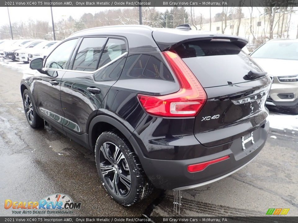 2021 Volvo XC40 T5 Inscription AWD Onyx Black Metallic / Oxide Red/Charcoal Photo #4