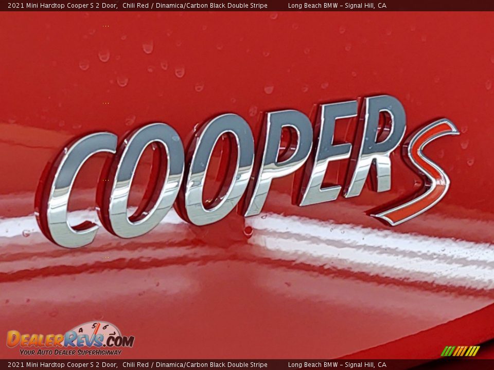 2021 Mini Hardtop Cooper S 2 Door Chili Red / Dinamica/Carbon Black Double Stripe Photo #24