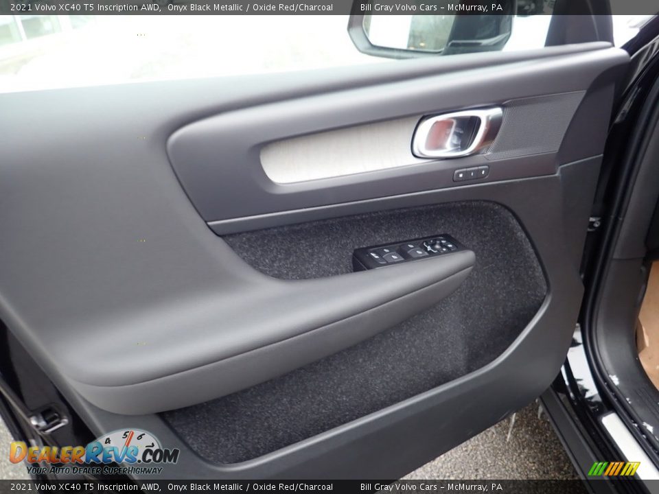 2021 Volvo XC40 T5 Inscription AWD Onyx Black Metallic / Oxide Red/Charcoal Photo #10