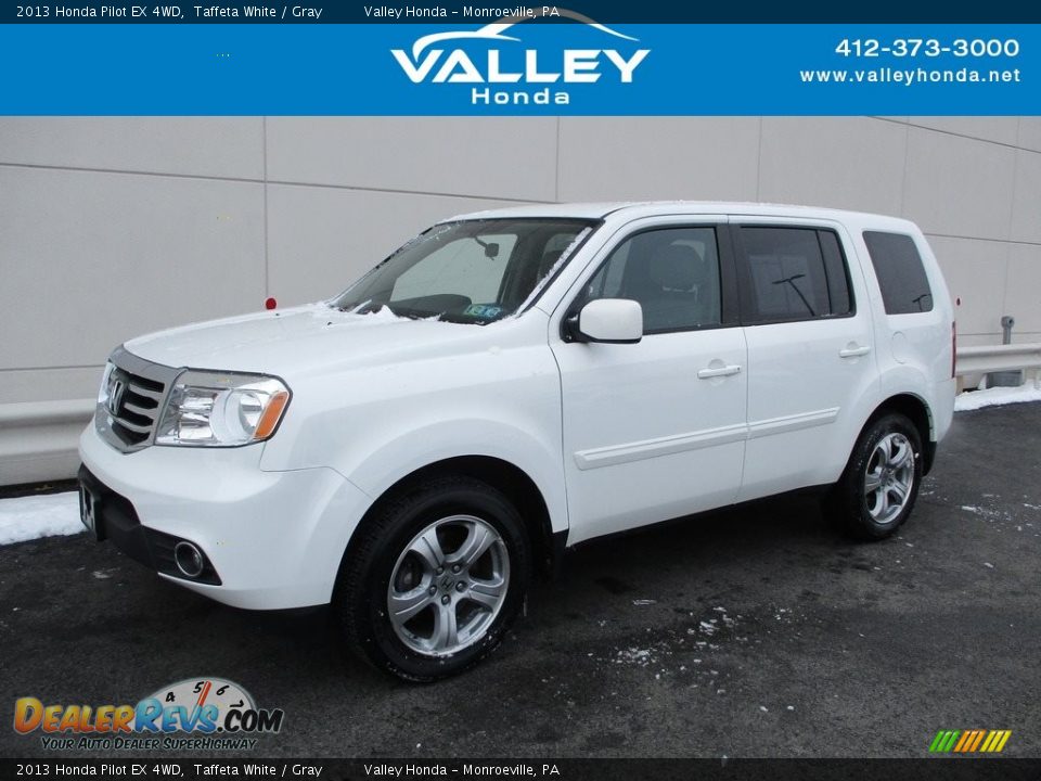 2013 Honda Pilot EX 4WD Taffeta White / Gray Photo #1