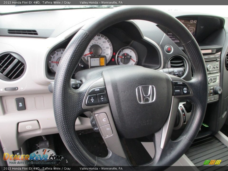 2013 Honda Pilot EX 4WD Taffeta White / Gray Photo #13