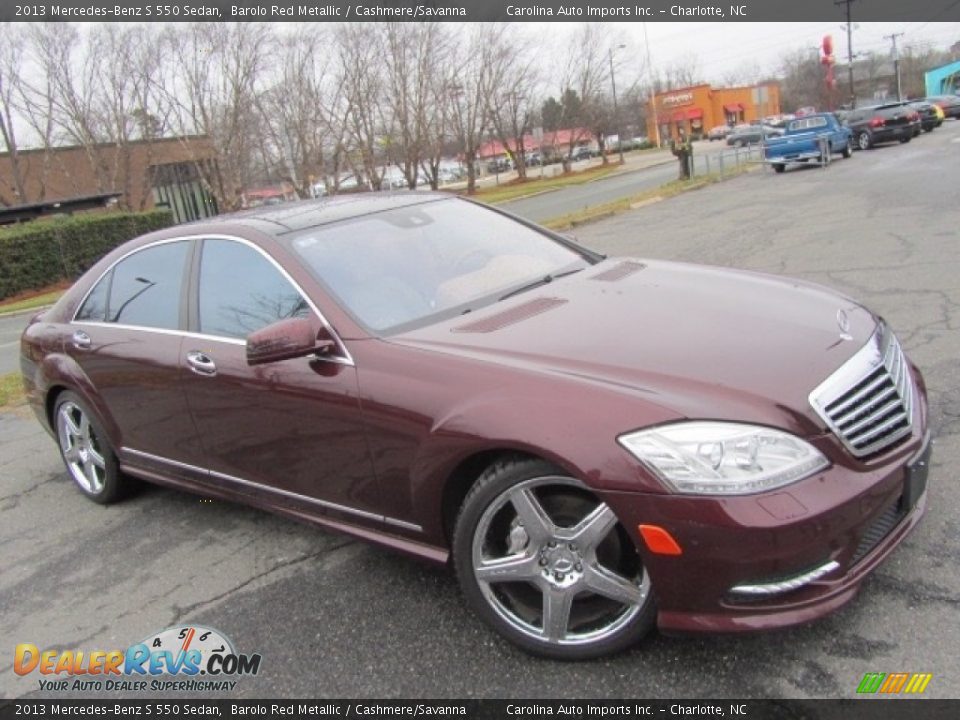 2013 Mercedes-Benz S 550 Sedan Barolo Red Metallic / Cashmere/Savanna Photo #3