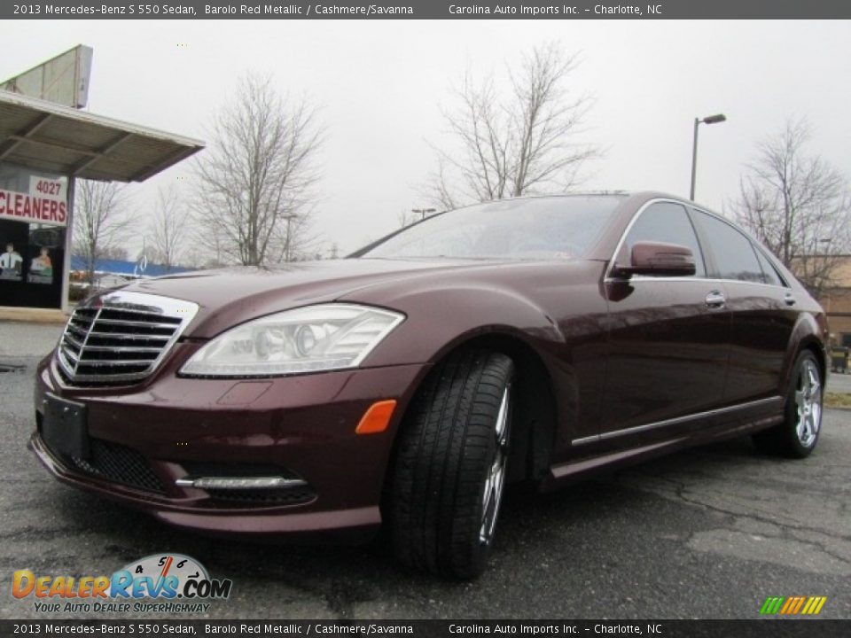 2013 Mercedes-Benz S 550 Sedan Barolo Red Metallic / Cashmere/Savanna Photo #6