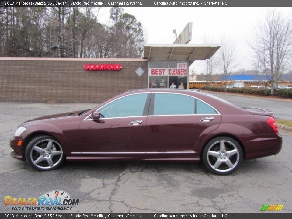 2013 Mercedes-Benz S 550 Sedan Barolo Red Metallic / Cashmere/Savanna Photo #7