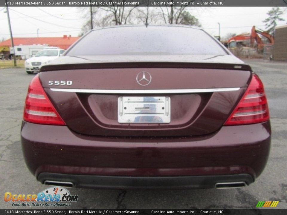 2013 Mercedes-Benz S 550 Sedan Barolo Red Metallic / Cashmere/Savanna Photo #9