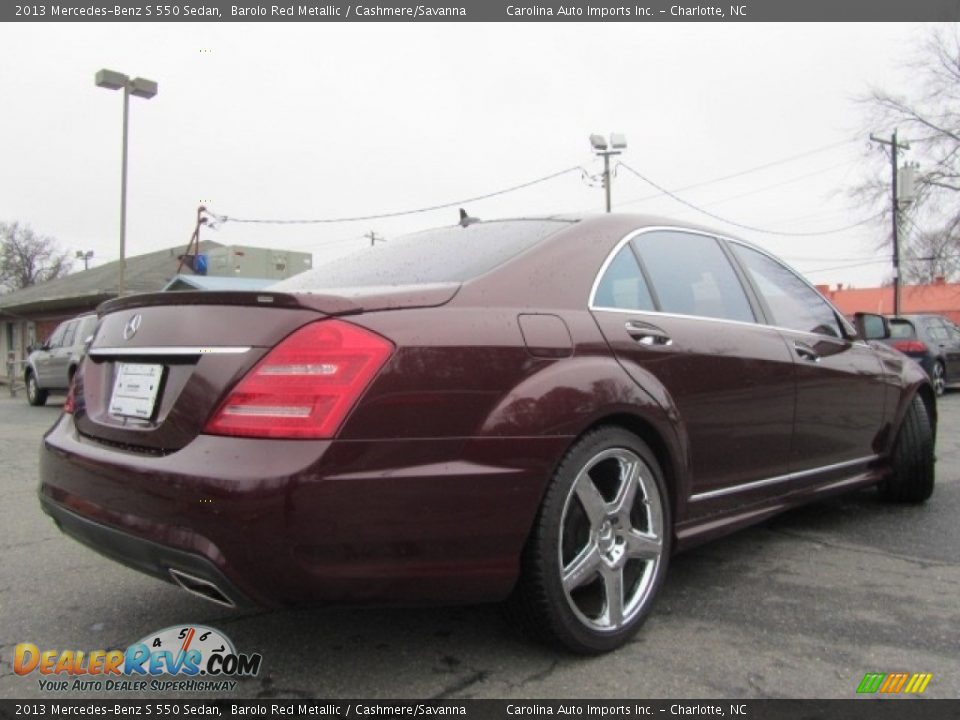 2013 Mercedes-Benz S 550 Sedan Barolo Red Metallic / Cashmere/Savanna Photo #10