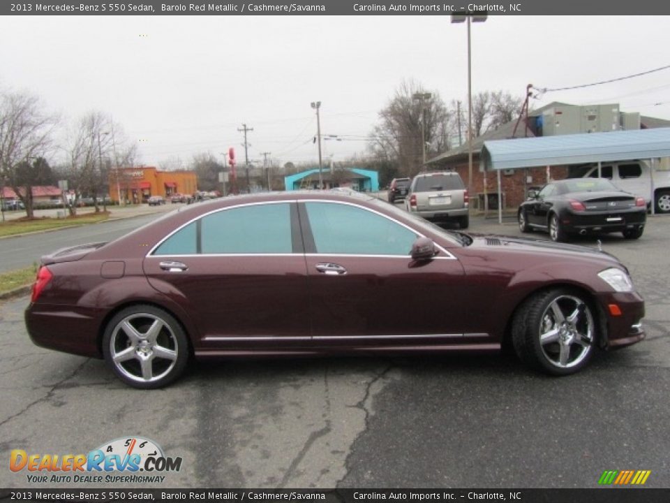 2013 Mercedes-Benz S 550 Sedan Barolo Red Metallic / Cashmere/Savanna Photo #11