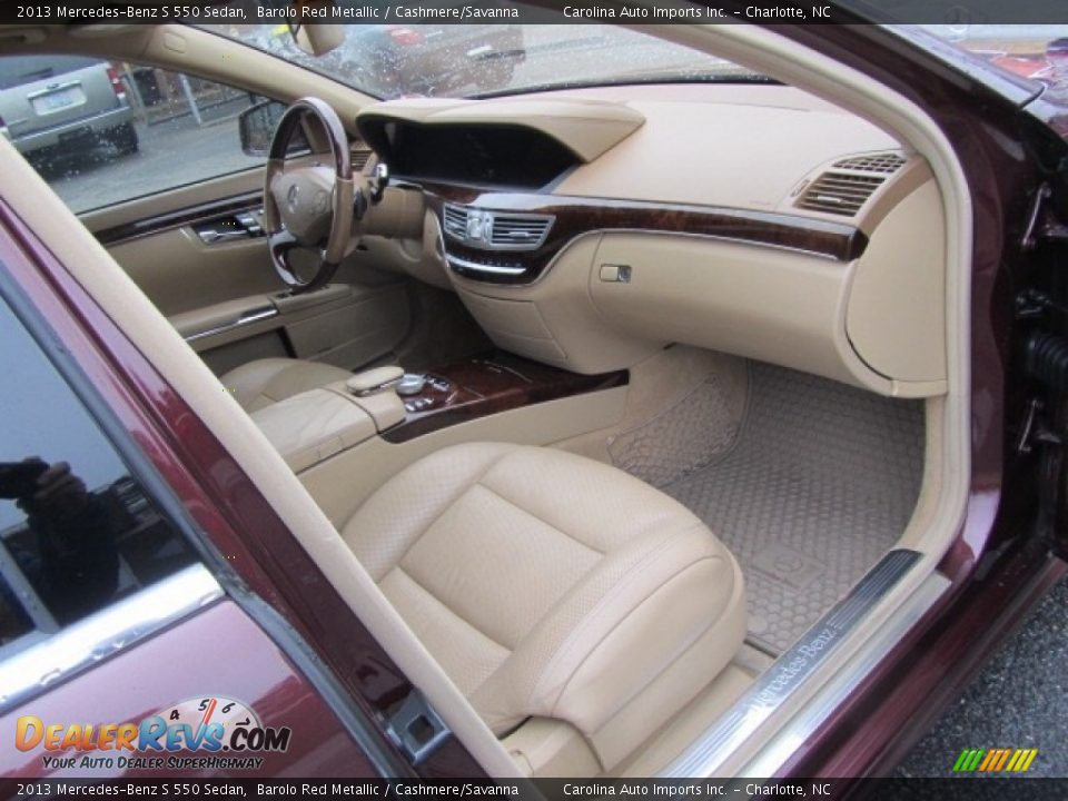 2013 Mercedes-Benz S 550 Sedan Barolo Red Metallic / Cashmere/Savanna Photo #21
