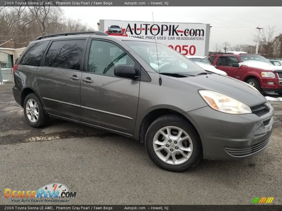 2004 Toyota Sienna LE AWD Phantom Gray Pearl / Fawn Beige Photo #1