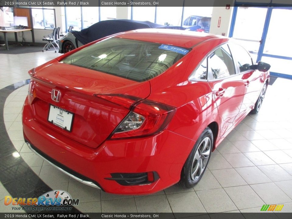 2019 Honda Civic LX Sedan Rallye Red / Black Photo #7