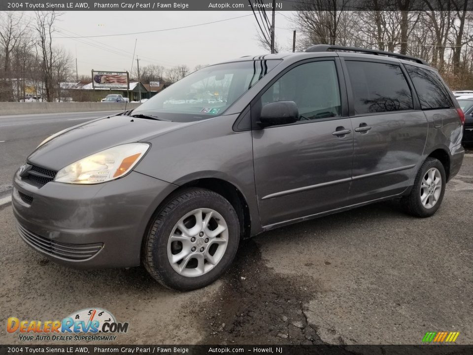 2004 Toyota Sienna LE AWD Phantom Gray Pearl / Fawn Beige Photo #7