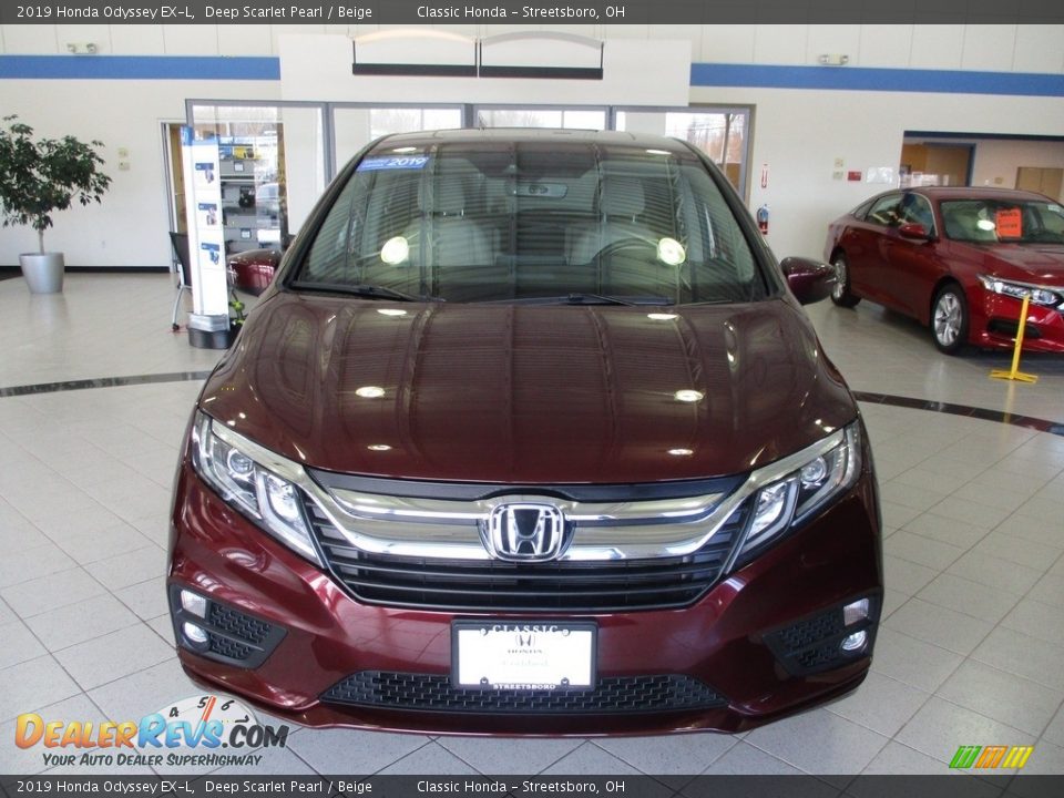 2019 Honda Odyssey EX-L Deep Scarlet Pearl / Beige Photo #2