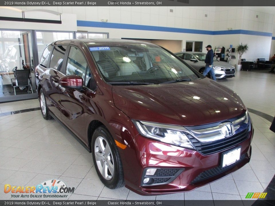 2019 Honda Odyssey EX-L Deep Scarlet Pearl / Beige Photo #3