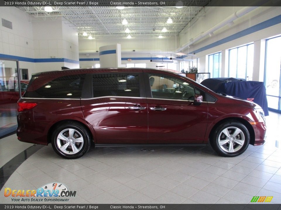 2019 Honda Odyssey EX-L Deep Scarlet Pearl / Beige Photo #4