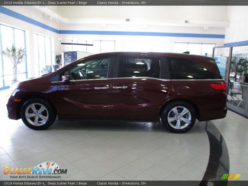 2019 Honda Odyssey EX-L Deep Scarlet Pearl / Beige Photo #10