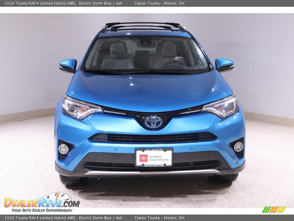 2016 Toyota RAV4 Limited Hybrid AWD Electric Storm Blue / Ash Photo #2