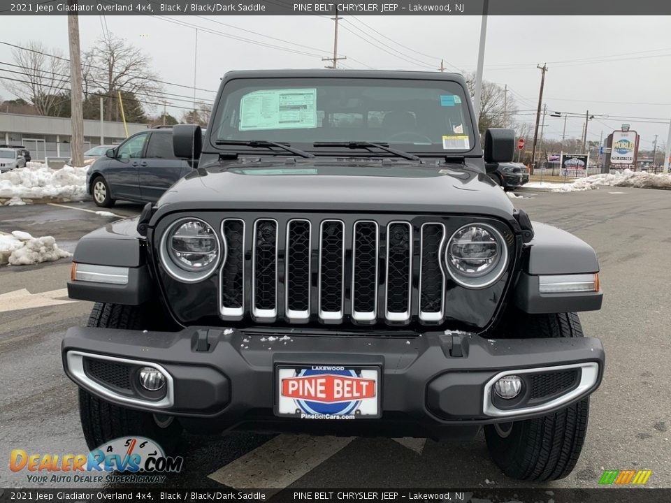 2021 Jeep Gladiator Overland 4x4 Black / Black/Dark Saddle Photo #3