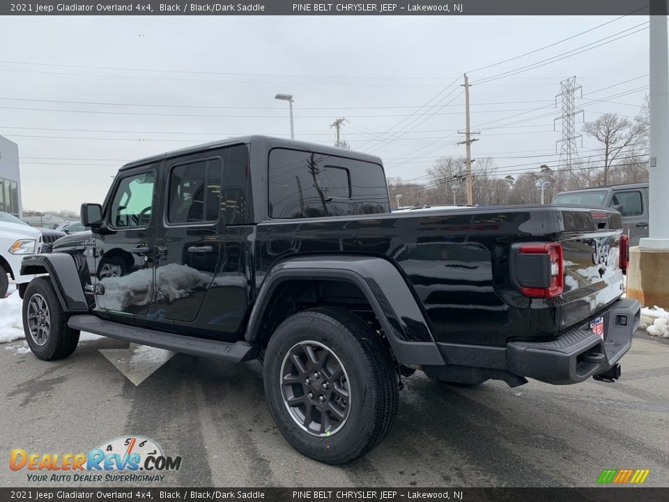 2021 Jeep Gladiator Overland 4x4 Black / Black/Dark Saddle Photo #4