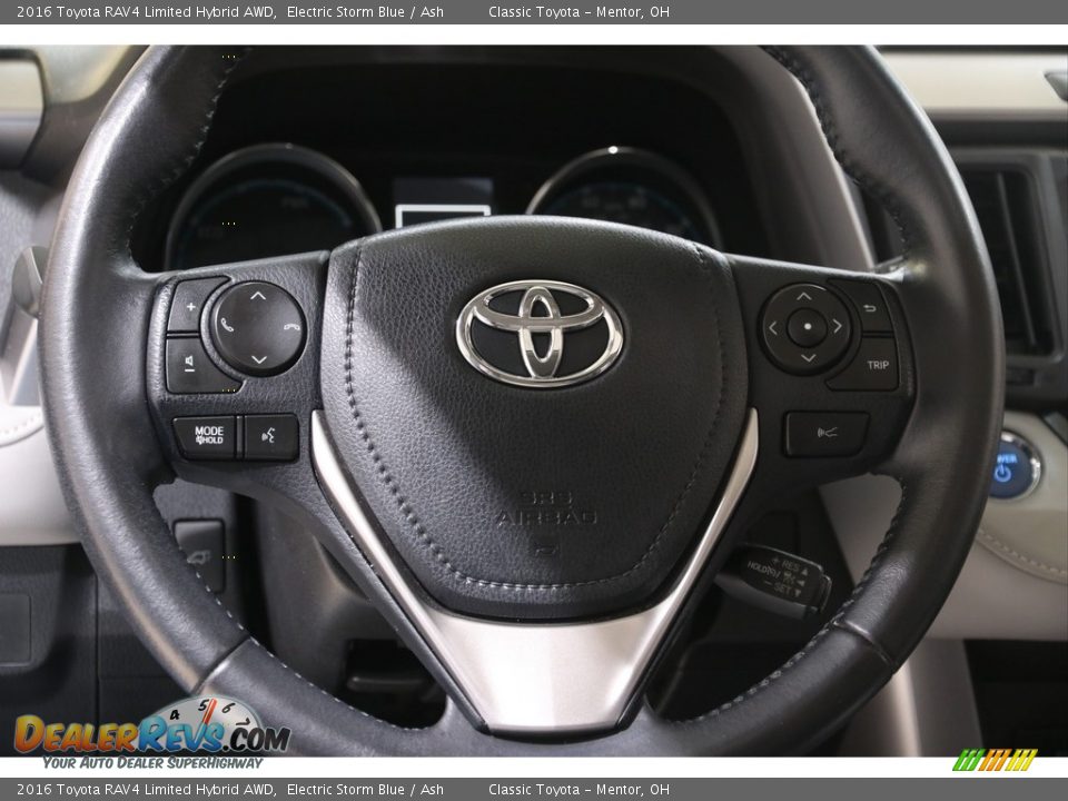 2016 Toyota RAV4 Limited Hybrid AWD Electric Storm Blue / Ash Photo #7
