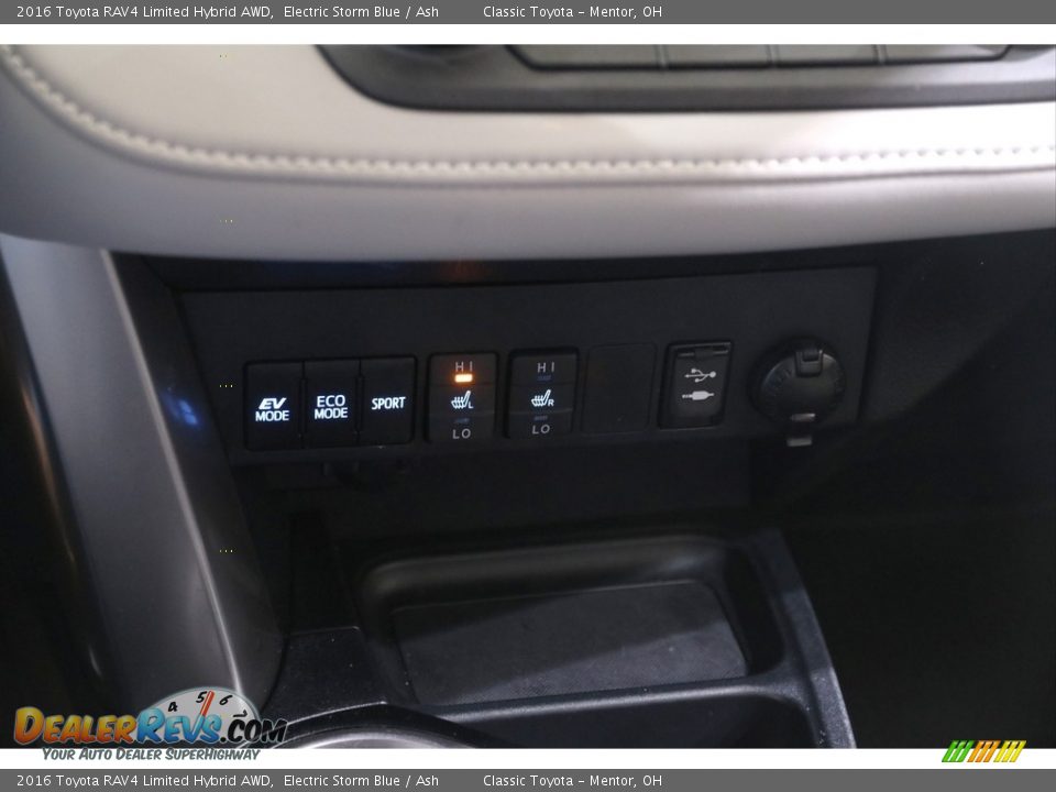 2016 Toyota RAV4 Limited Hybrid AWD Electric Storm Blue / Ash Photo #14