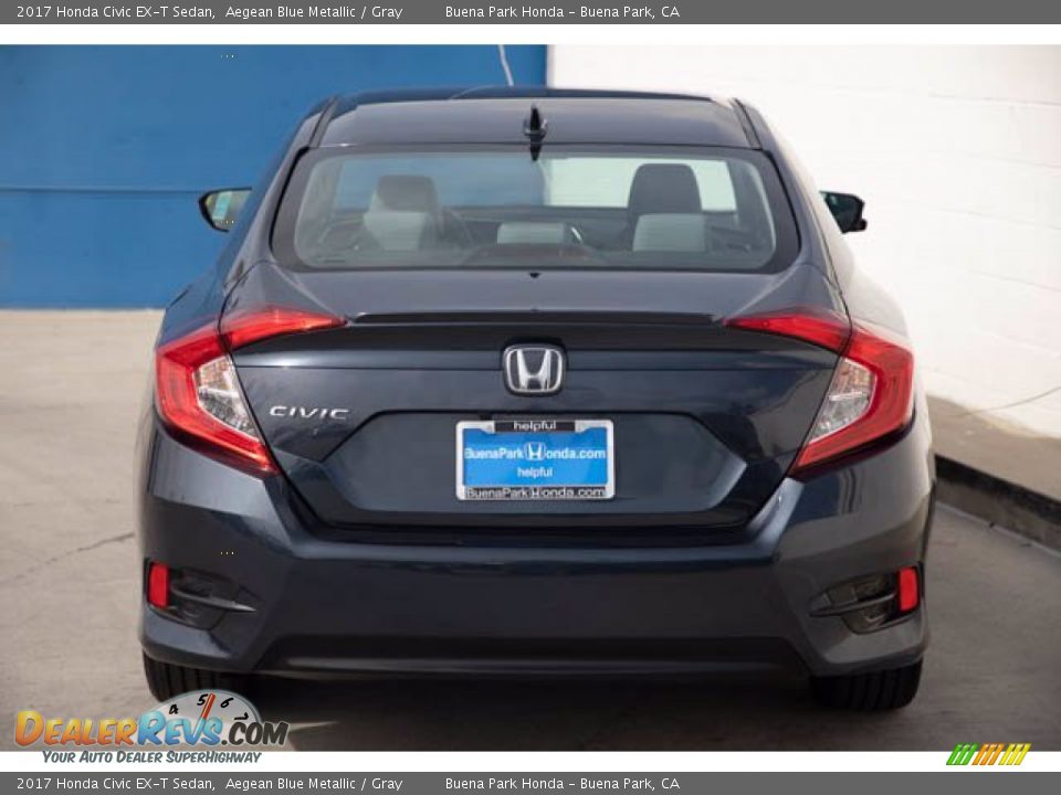 2017 Honda Civic EX-T Sedan Aegean Blue Metallic / Gray Photo #9